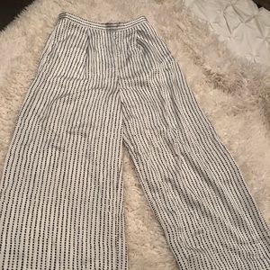 Black and white printed culottes